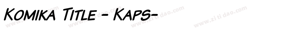 Komika Title - Kaps字体转换